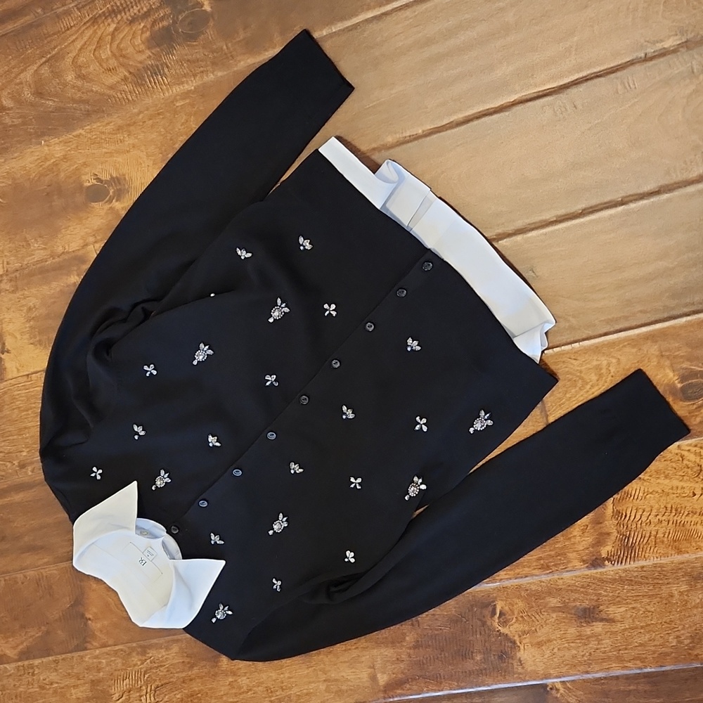 Loft Rhinestone Embellished Cardigan